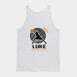 Luke MVP Custom Player Basketball Prodigy Your Name Tank Top